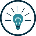 Icône d'ampoule symbolisant une idée intelligente